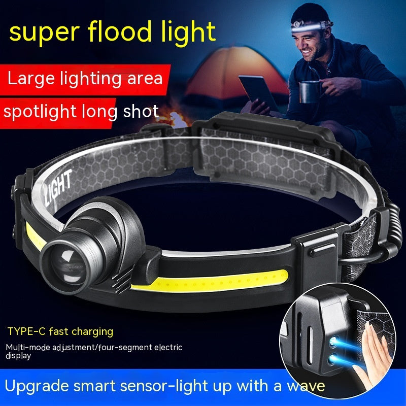 Hands-Free LED Headlamp | 270° Wide Beam with Spot & Flood Light