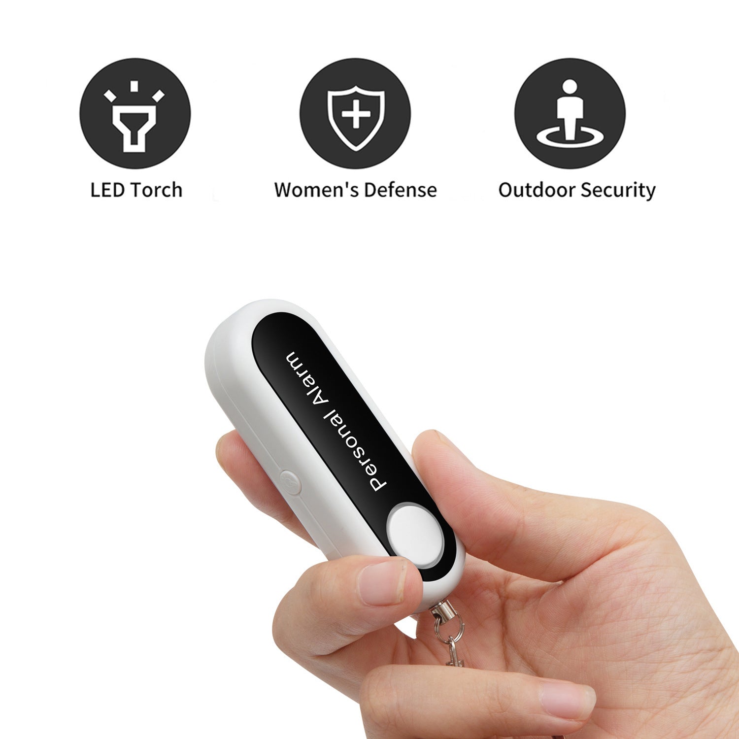 125dBの高音安全アラームキーチェーン – 地震や緊急時に素早く発見