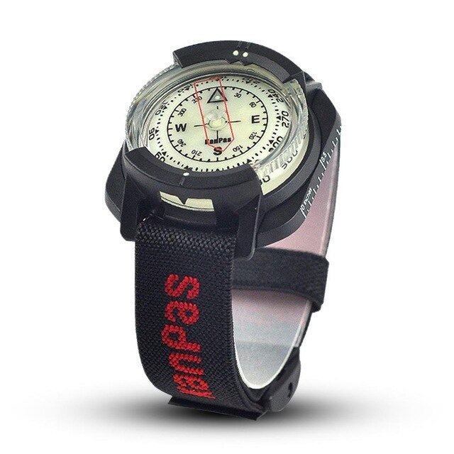 Waterproof Wrist Compass – Luminous Sighting Tool, 60m Depth