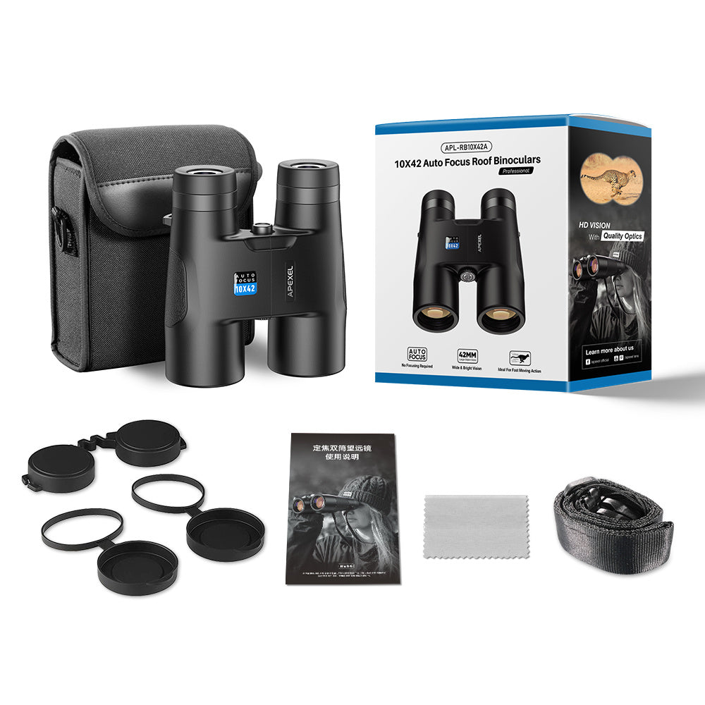 Wide FOV 10x42 Autofocus Binoculars – Kids & Adults, Glasses-Friendly