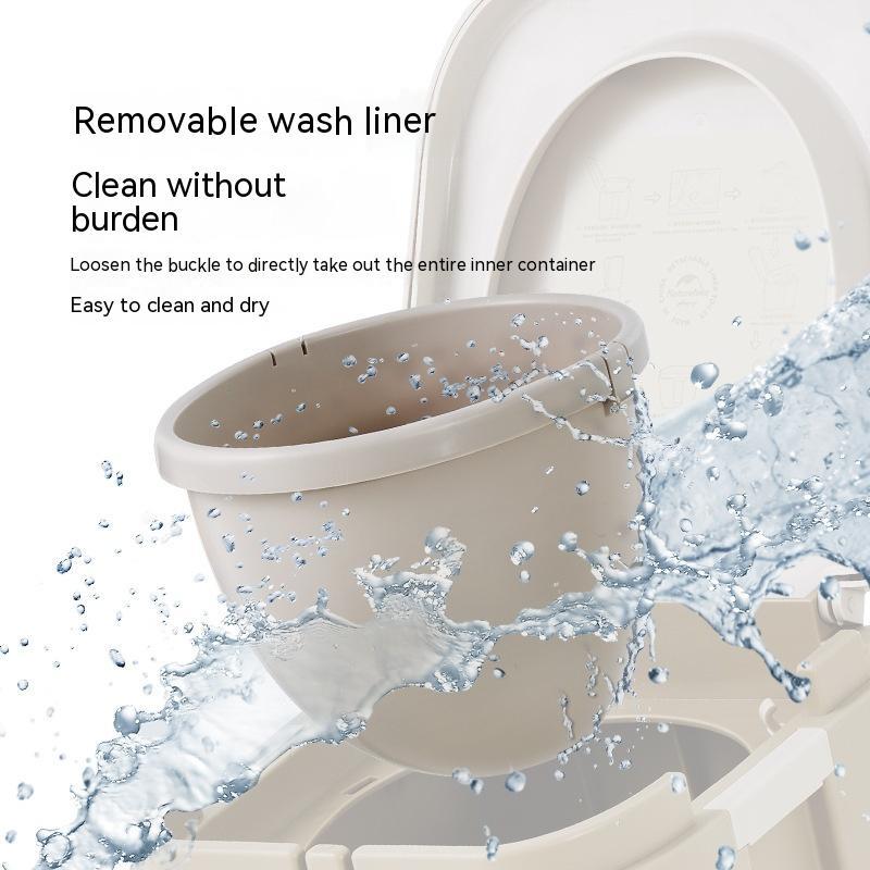 150kgの重量に耐えられるポータブルキャンプ用トイレ（収納・取り外し可能なライナー付き）