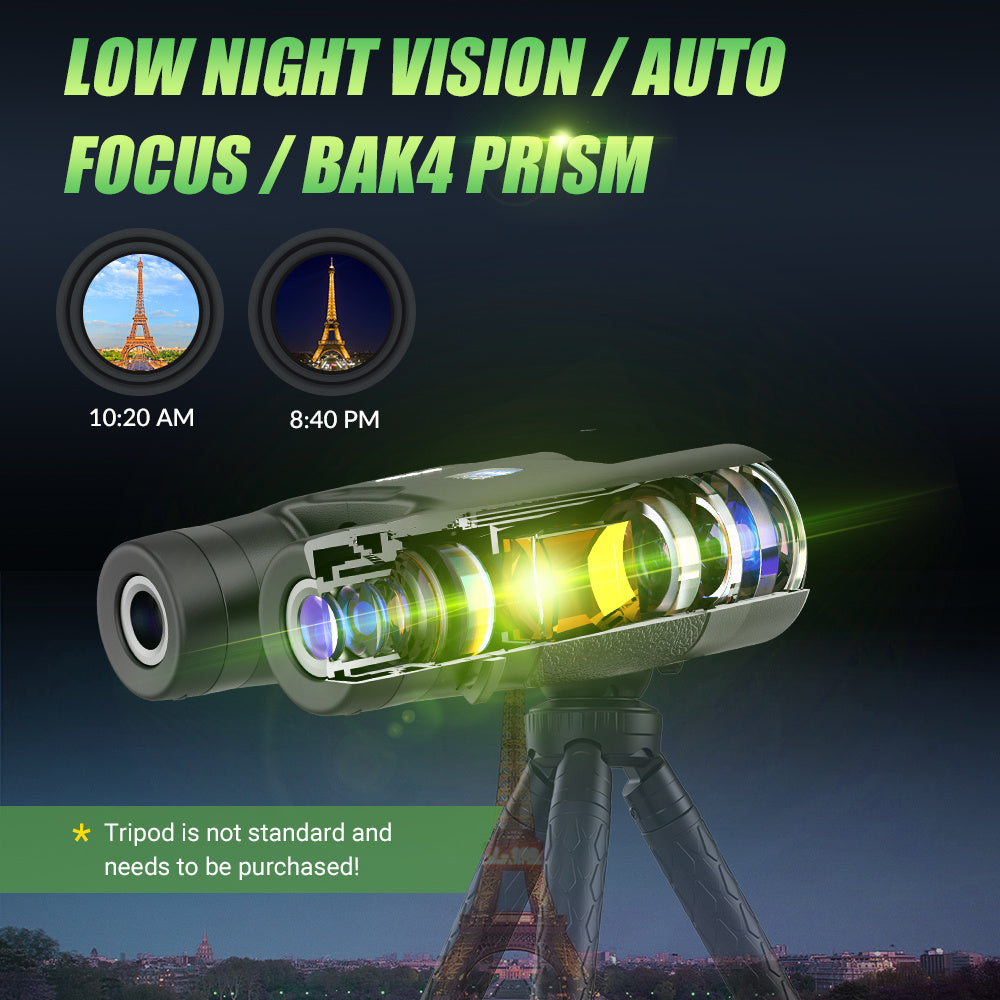 広視野角10x42オートフォーカス双眼鏡 – 子供から大人まで、メガネ着用でも使用可能