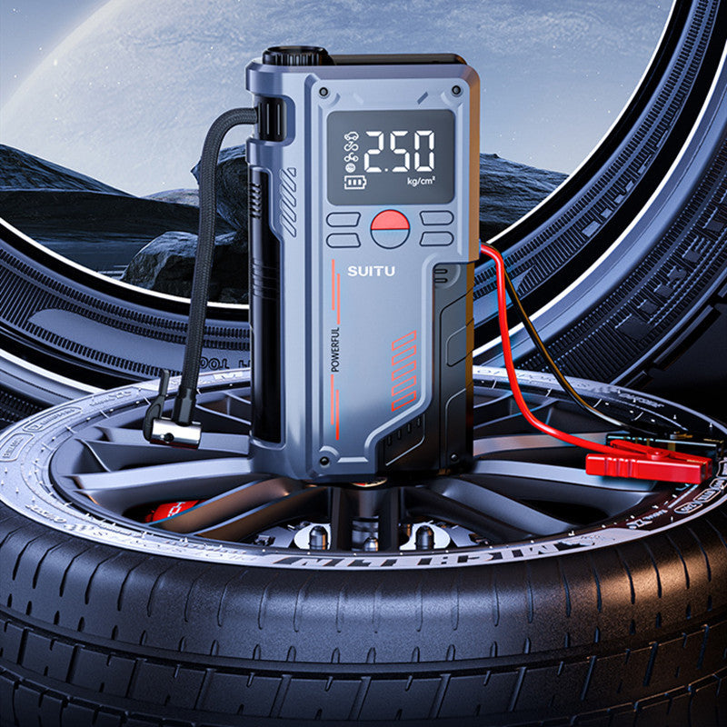 ワイヤレスカージャンプスターター（エアコンプレッサー付き） - 道路での緊急時対応 - 8000mAh