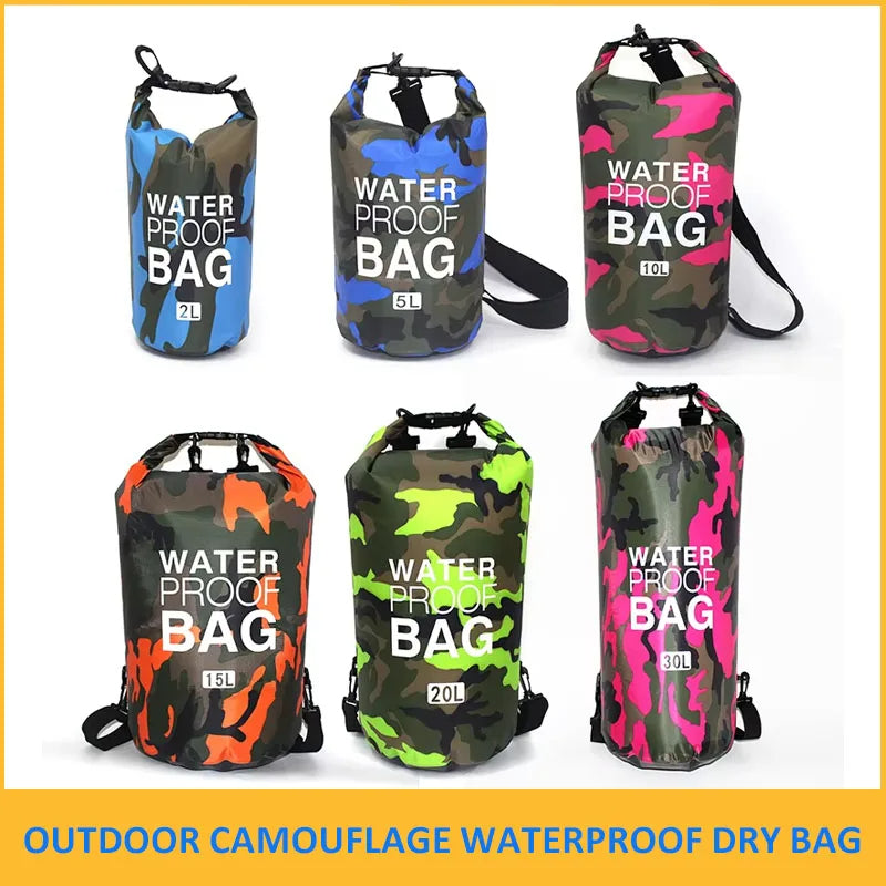 Waterproof Dry Bag 2L/5L/10L/15L/30L – Floatable & Smartphone Safe