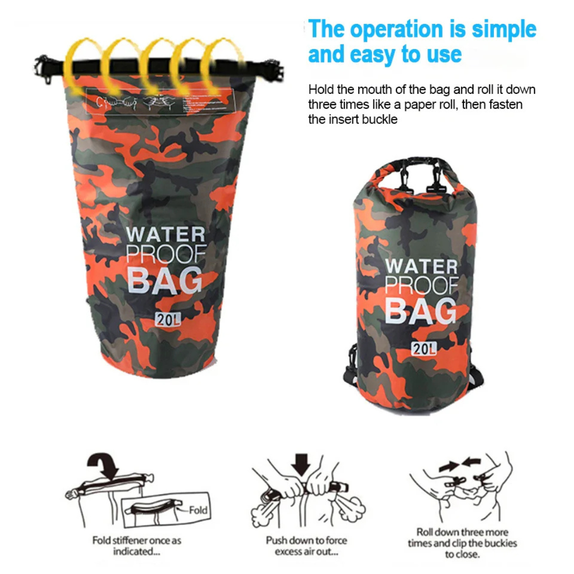 防水ドライバッグ 2L/5L/10L/15L/30L – 水に浮く＆スマートフォンも安心