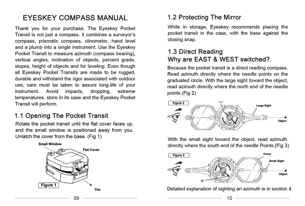 サバイバル、スロープ、ナビゲーションのためのミリタリーポケットトランジットコンパス