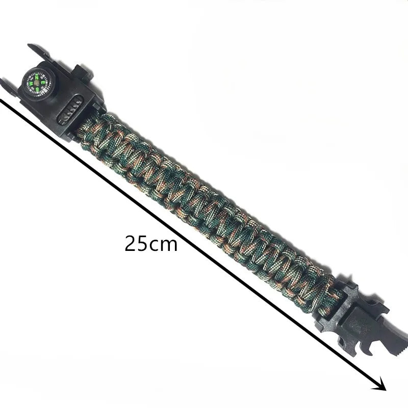 LEDパラコードサバイバルブレスレット（マルチツール＆ミニコンパス付き）