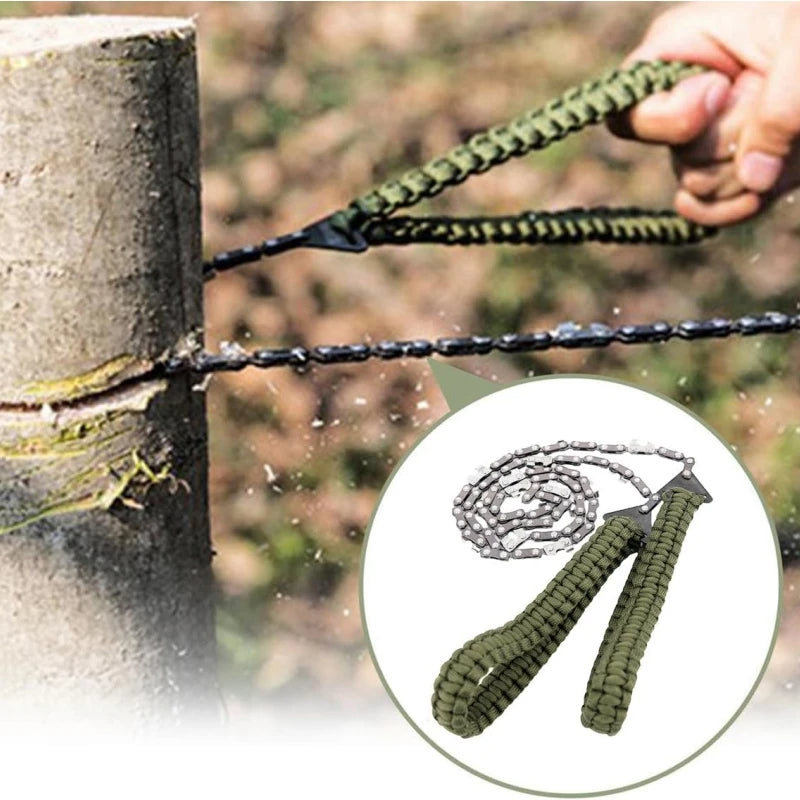 5oz Pocket Chainsaw with Rope Handle & Belt Pouch – Survival Tool