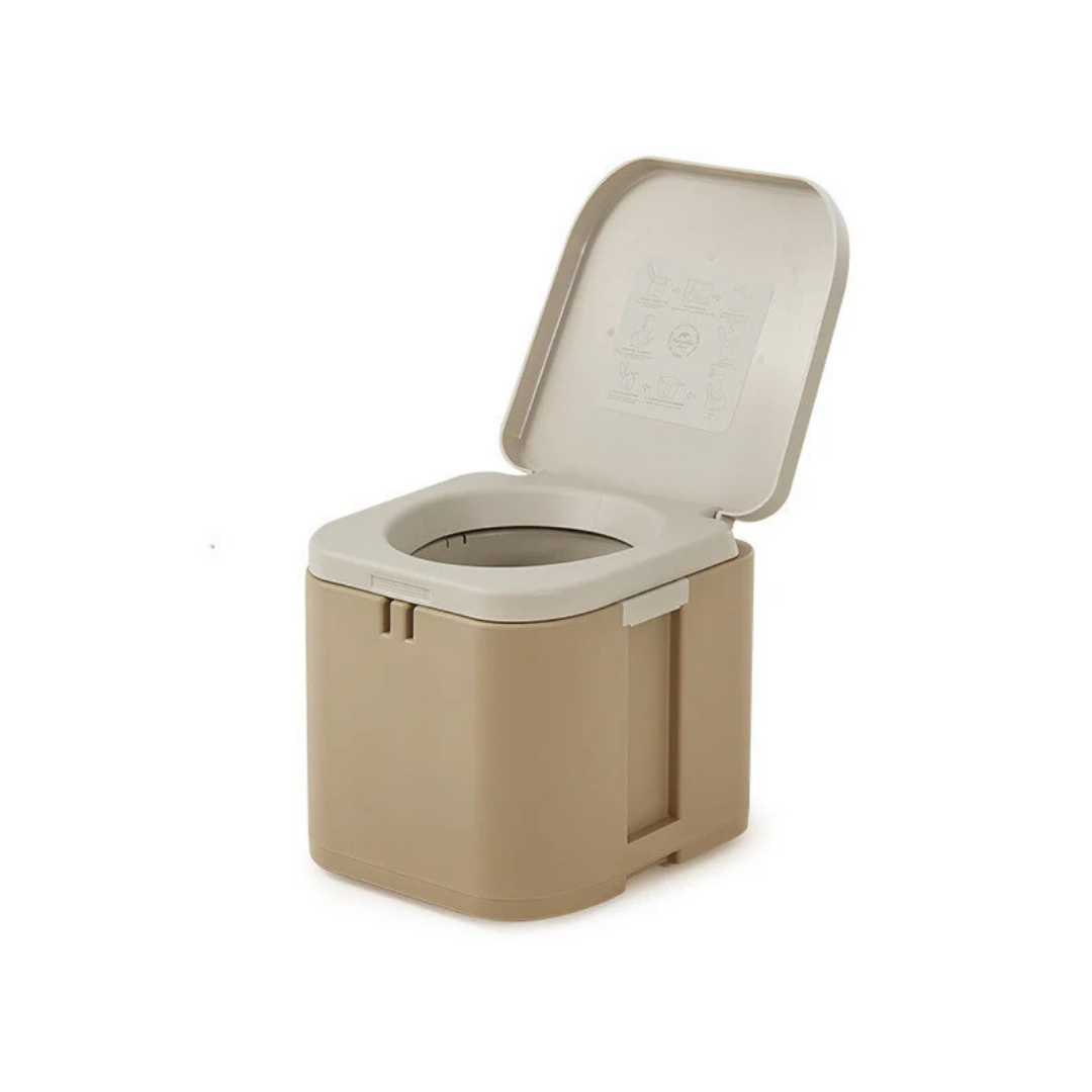 150kgの重量に耐えられるポータブルキャンプ用トイレ（収納・取り外し可能なライナー付き）