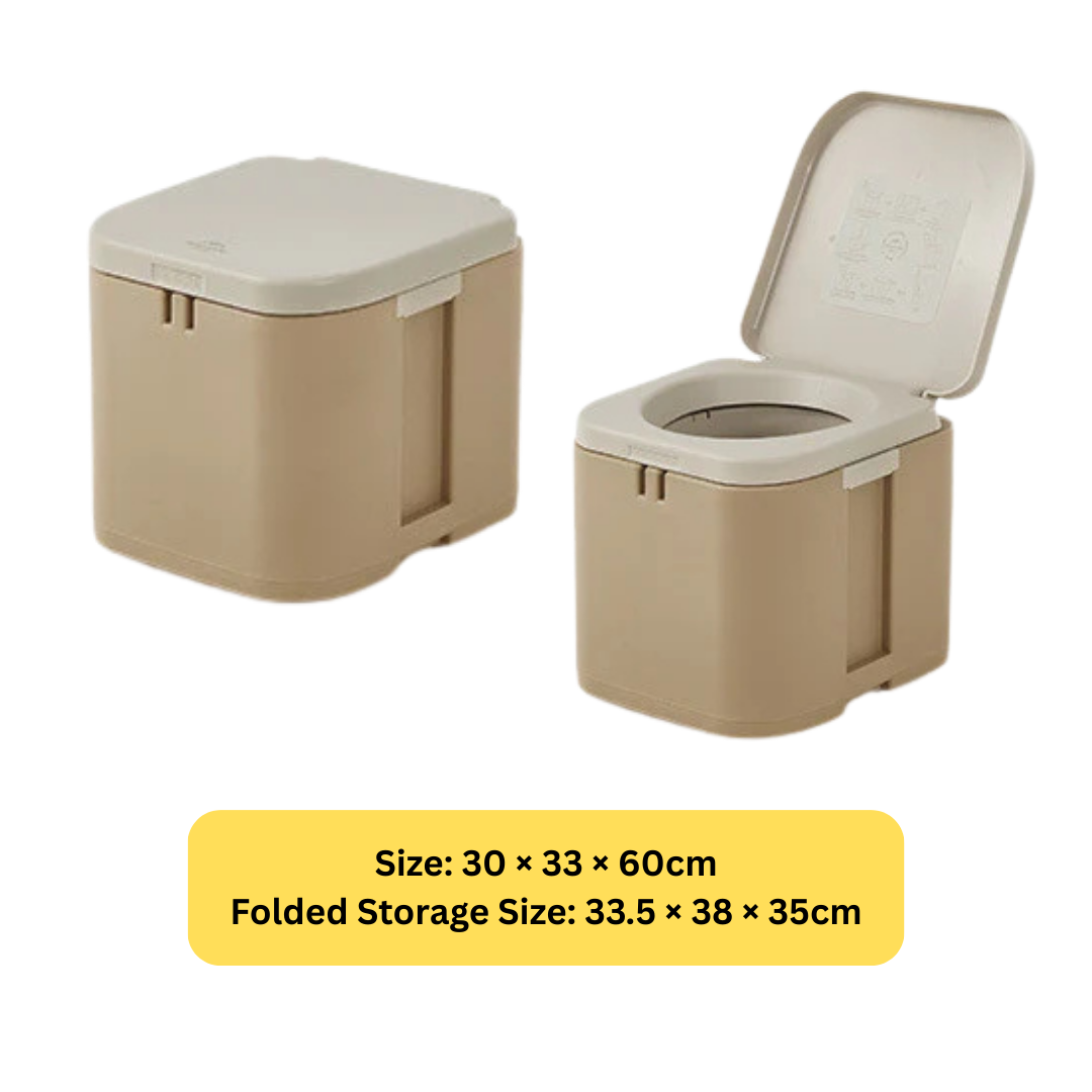 150kgの重量に耐えられるポータブルキャンプ用トイレ（収納・取り外し可能なライナー付き）