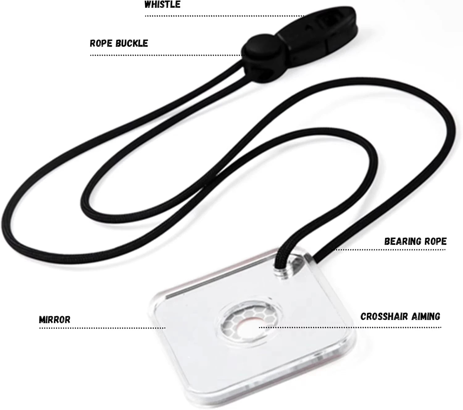 長距離信号用救命用昼光SOS反射ミラー