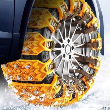 ユニバーサルラバースノーチェーン – 車とSUVのタイヤグリップトラクション補助