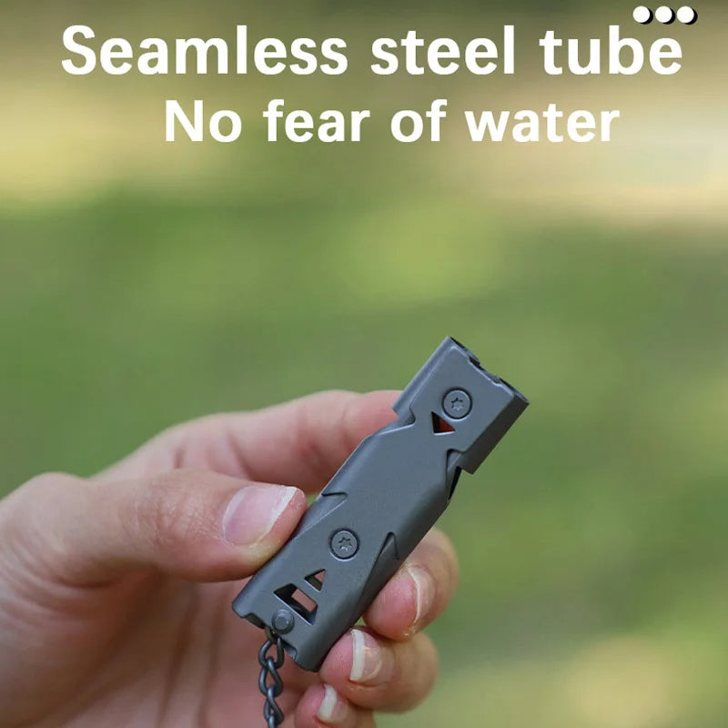 高デシベル救助ホイッスル - 子供と家族向けのダブルバレルスタイル