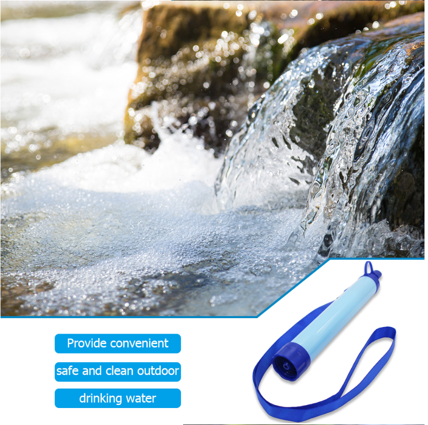 Portable Water Filter Straw for Camping, Hiking & Emergency Use
