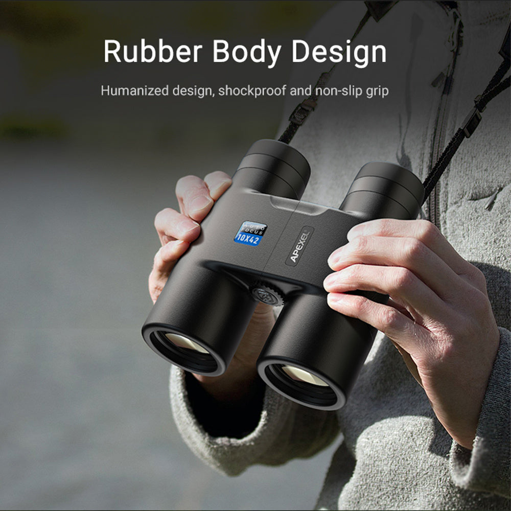 広視野角10x42オートフォーカス双眼鏡 – 子供から大人まで、メガネ着用でも使用可能