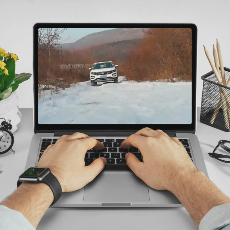 ユニバーサルラバースノーチェーン – 車とSUVのタイヤグリップトラクション補助